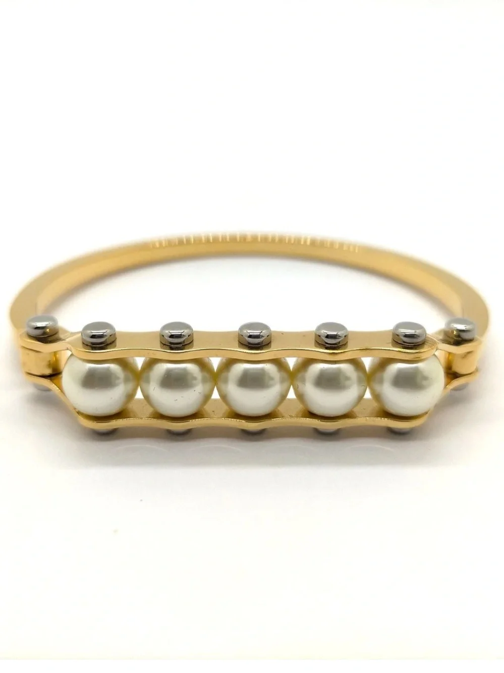 Louis Vuitton Gold Pearl-Accented Bracelet - Picture 3 of 8